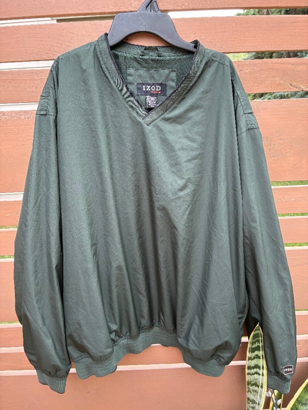 IZOD Windbreaker Green XXL Pull Over Men